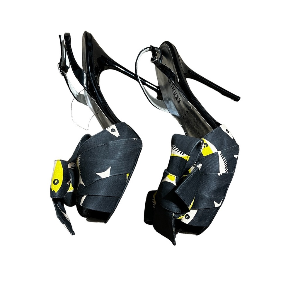 Bruno Frisoni Black Alice Bow Sling Sandals - Picture 4 of 8
